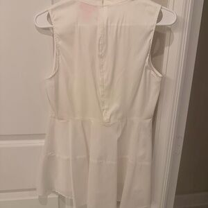 Catherine Malandrino White Top with Hot Pink Label